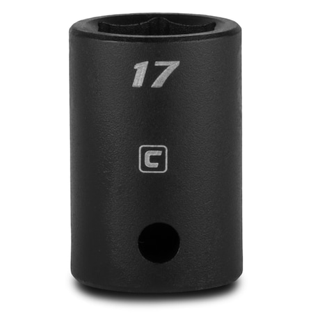 1/2 In Drive 17 Mm 6-Point Metric Shallow Impact Socket